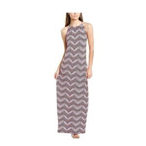 Trina Turk Milian 2 Chevron Striped Sleeveless Maxi Dress Size Large
